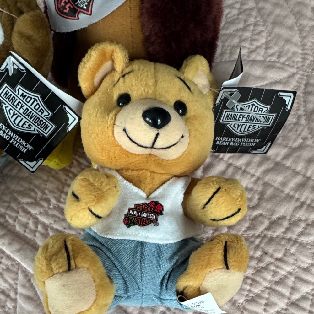 Harley-Davidson Plush Toy Trio - Brown, Yellow, Black - Picture 4 of 8